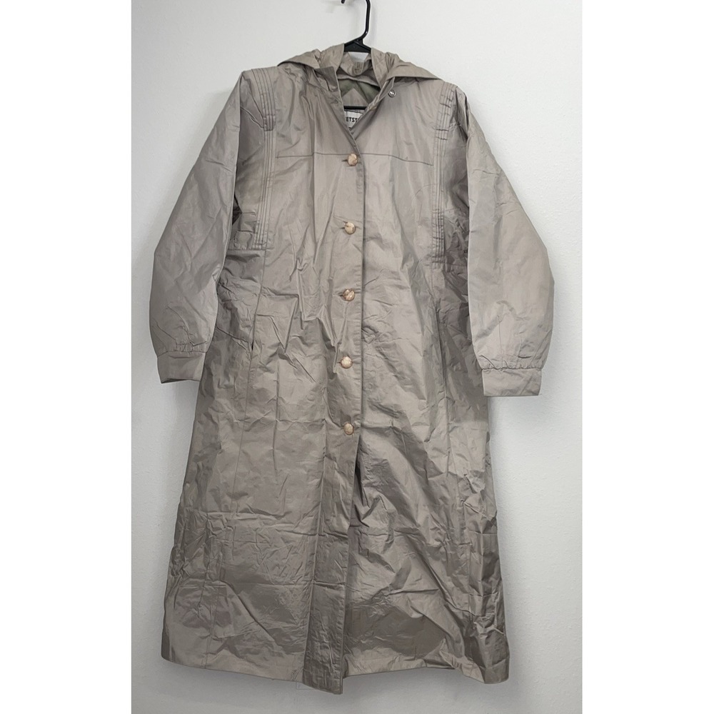 Fleet Street Trench Coat beltless Swing SZ 12 80s Zip Out Thermal Liner
